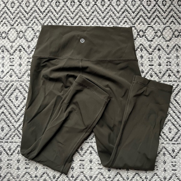 DARK OLIVE Wunder Train High Rise Crop 23” - Picture 4 of 5